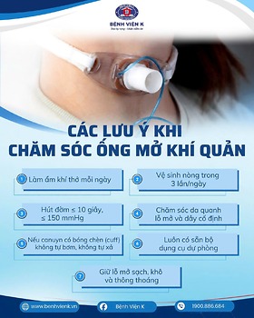 7 NGUYÊN TẮC CHĂM SÓC NGƯỜI BỆNH MỞ KHÍ QUẢN TẠI NHÀ: GIỮ ỐNG THÔNG – GIỮ ĐƯỜNG THỞ AN TOÀN