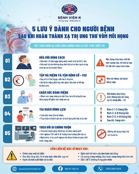 5 LƯU Ý SAU KHI HOÀN THÀNH XẠ TRỊ UNG THƯ VÒM MŨI HỌNG